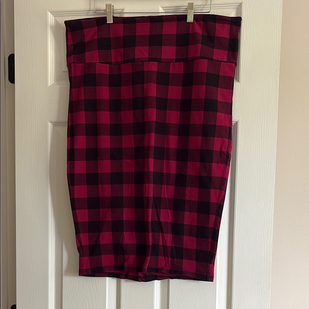 Torrid Buffalo Check Plaid Midi Pencil Skirt